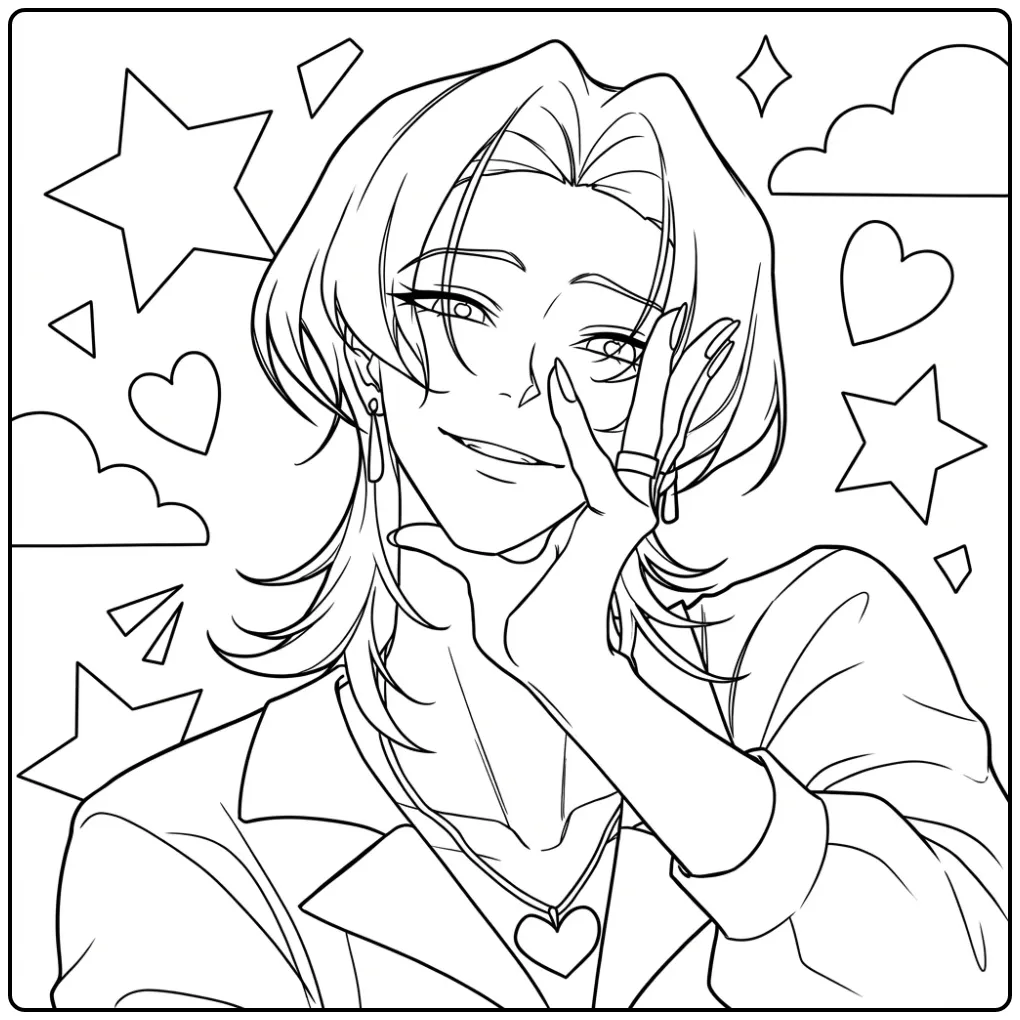 Kleurplaat man. kleurplaat kpop demon hunters Romance.