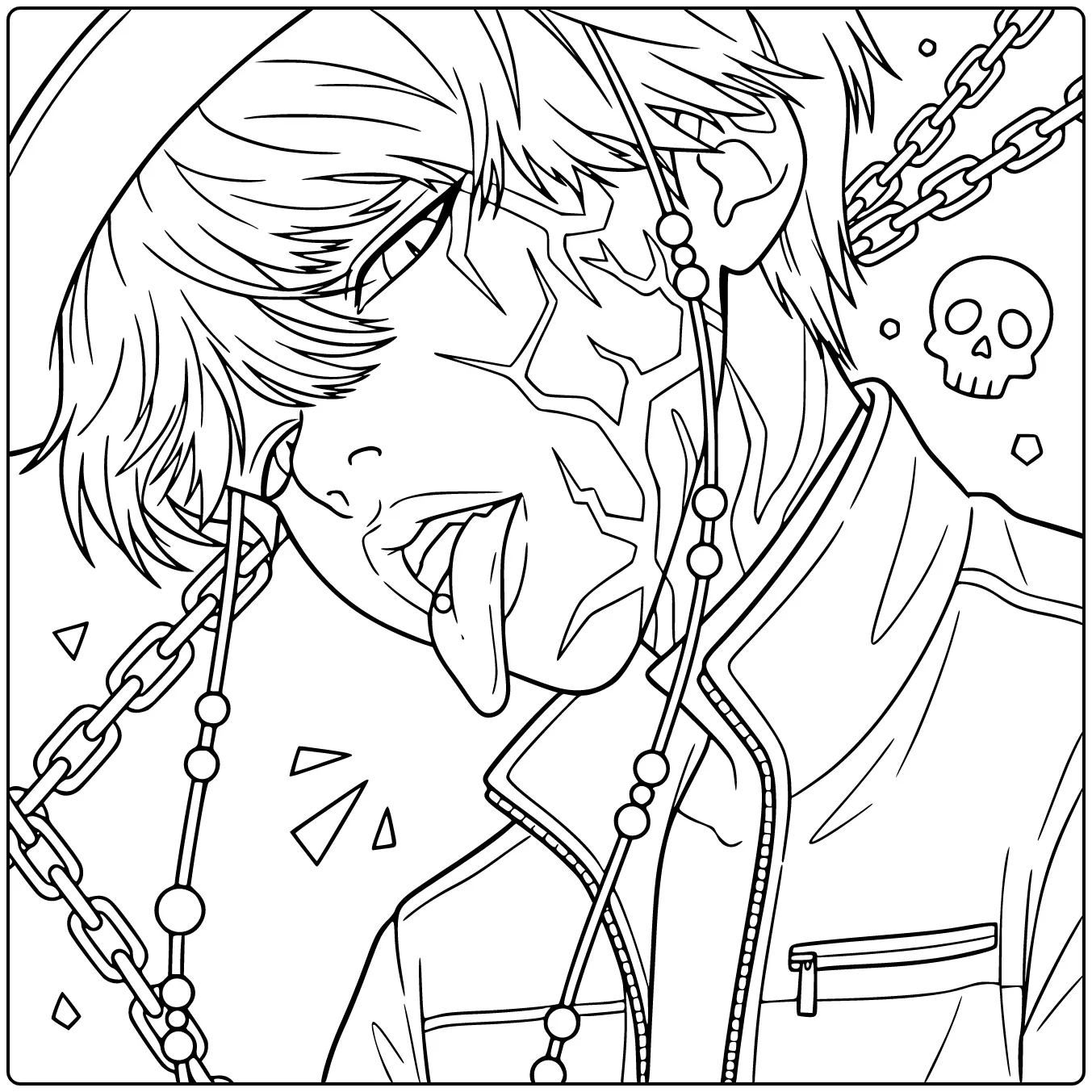 Een stoere kleurplaat kpop demon hunters baby saja.