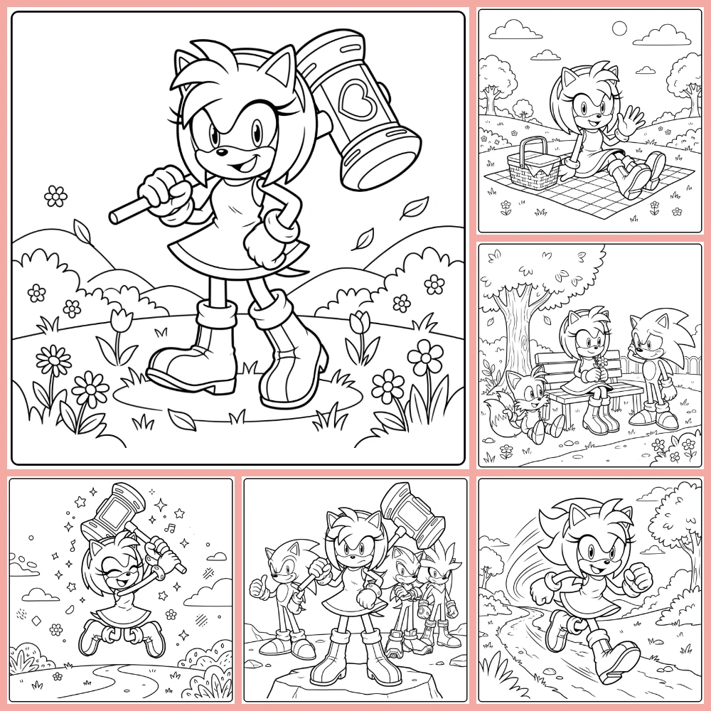 Gratis Amy Sonic Kleurplaten Om Te Printen PDF Voor Alle