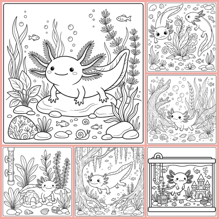 Gratis Axolotl Kleurplaten Om Te Printen PDF