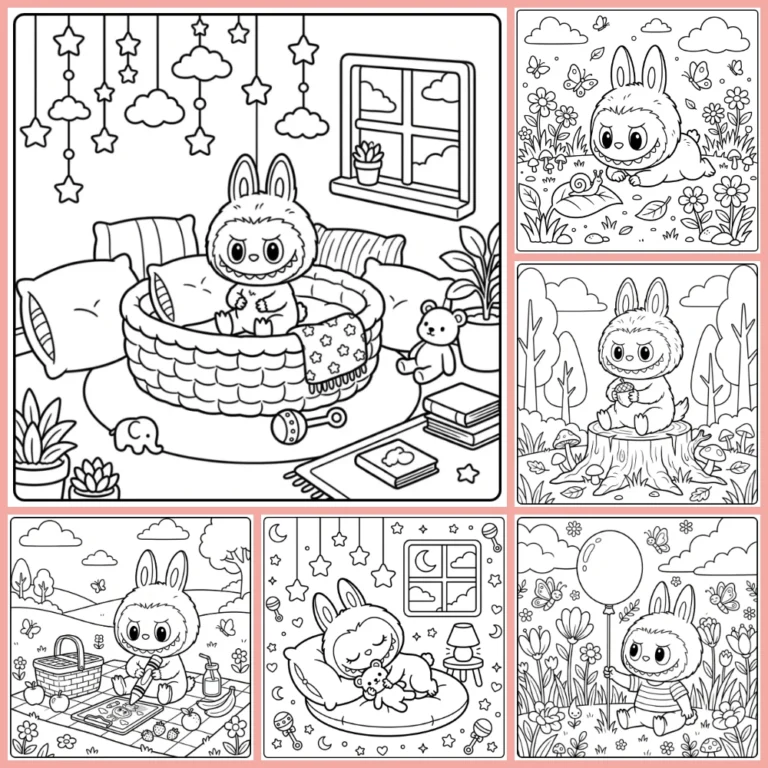 Gratis Baby Labubu Kleurplaten Om Te Printen PDF