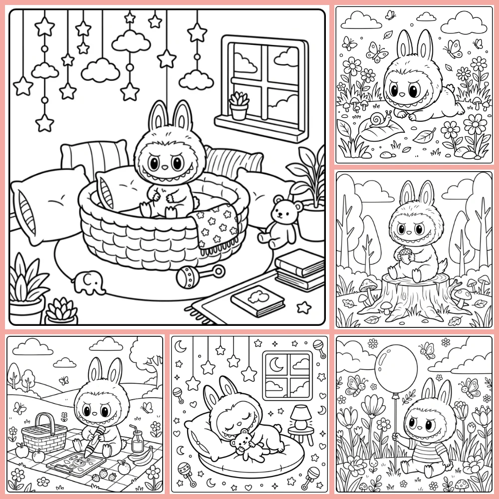 Gratis Baby Labubu Kleurplaten Om Te Printen PDF