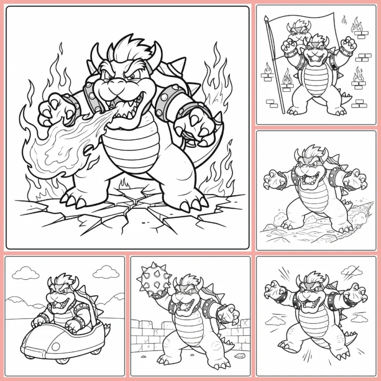 Gratis Bowser Kleurplaten Om Te Printen PDF