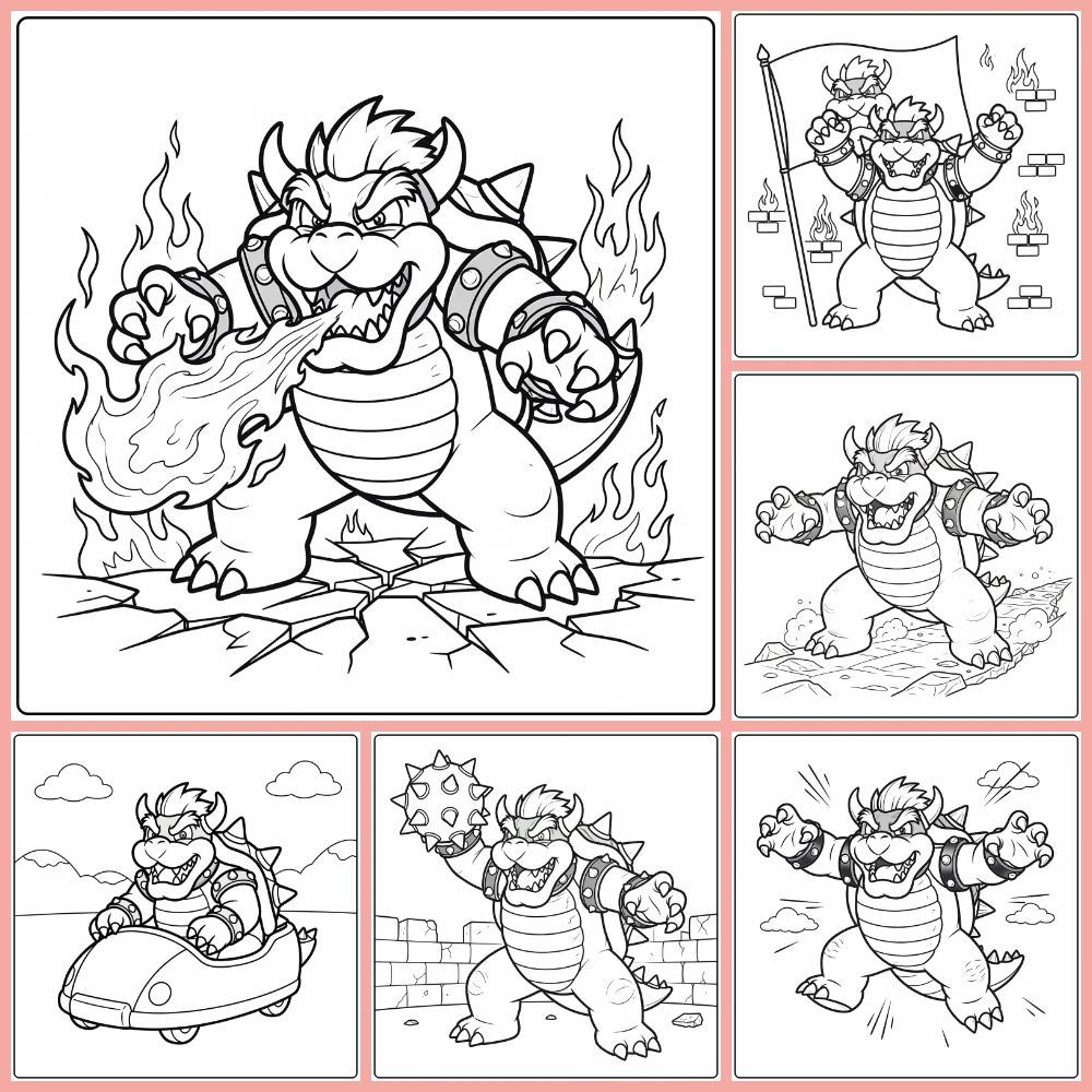 Gratis Bowser Kleurplaten Om Te Printen PDF