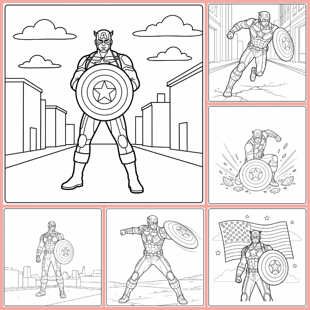 Gratis Captain America Kleurplaten Om Te Printen PDF Voor Alle