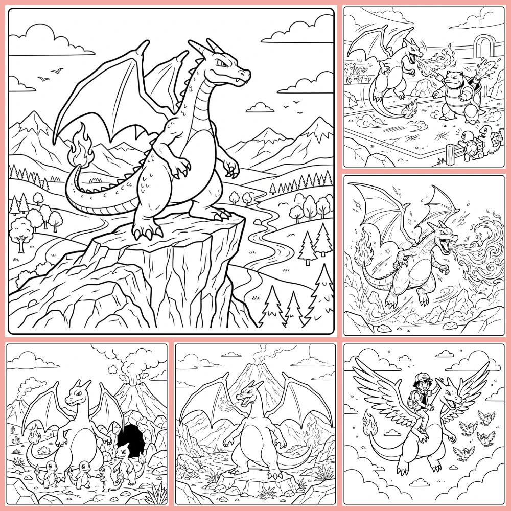 Gratis Charizard Kleurplaten Om Te Printen PDF