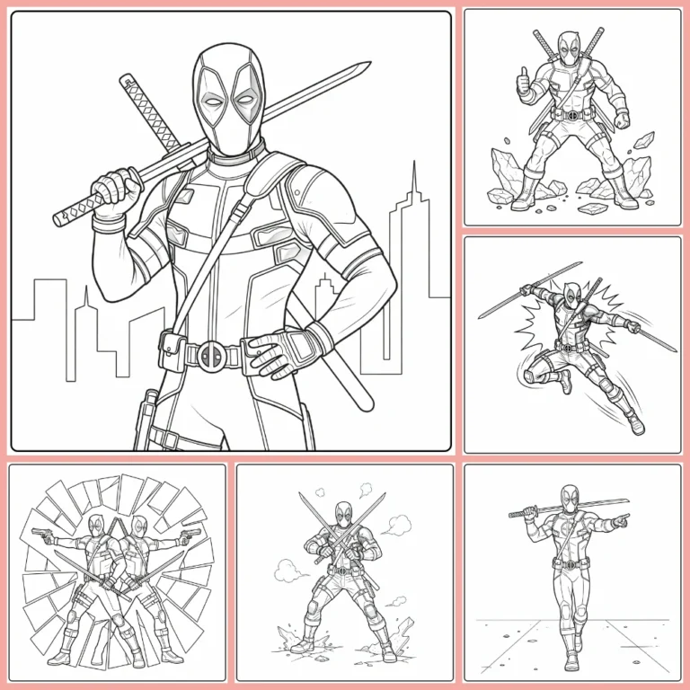 Gratis Deadpool Kleurplaten Om Te Printen PDF Voor Alle