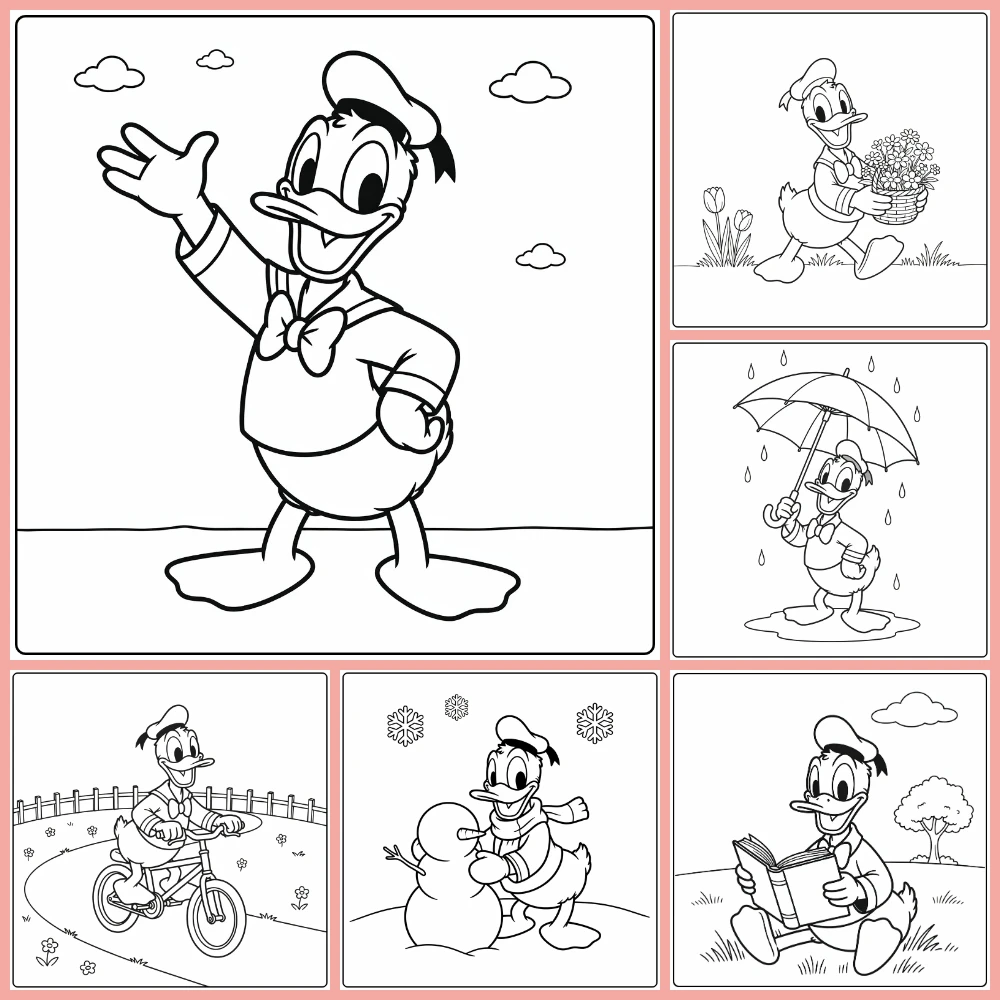 Gratis Donald Duck Kleurplaten Makkelijk Om Te Printen PDF Voor Alle