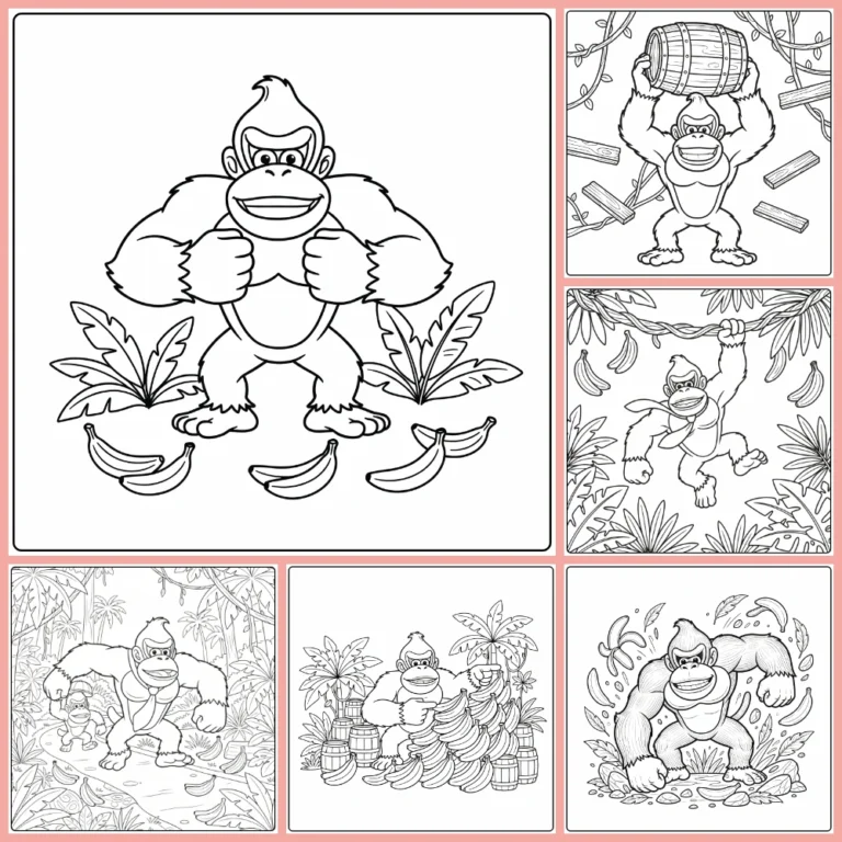 Gratis Donkey Kong Kleurplaten Om Te Printen PDF