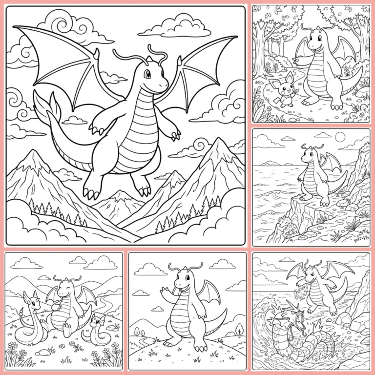 Gratis Dragonite Kleurplaten Om Te Printen PDF