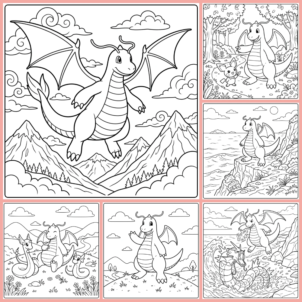 Gratis Dragonite Kleurplaten Om Te Printen PDF