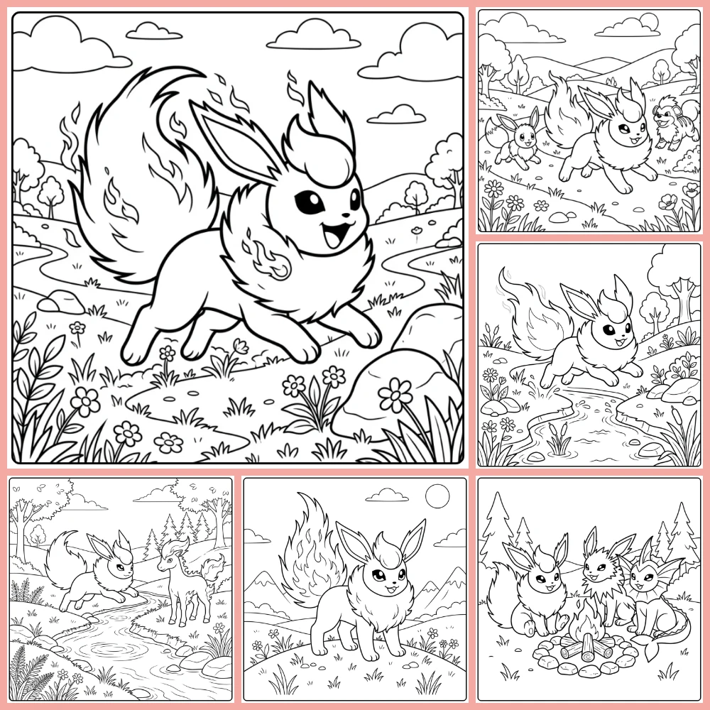 Gratis Flareon Kleurplaten Om Te Printen PDF