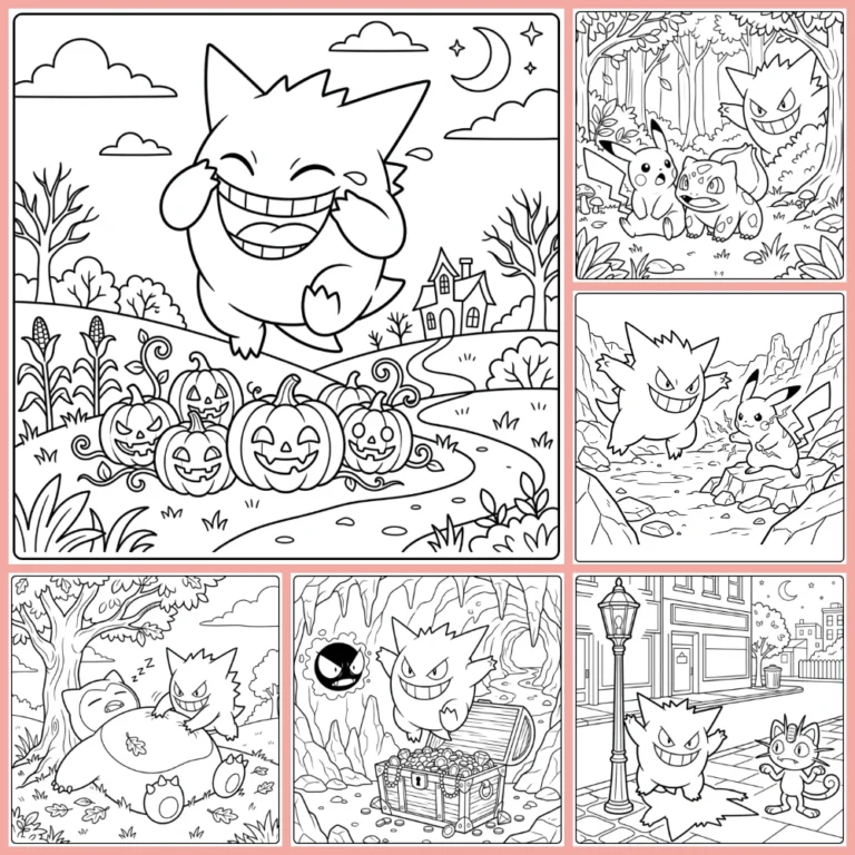 Gratis Gengar Kleurplaten Om Te Printen PDF