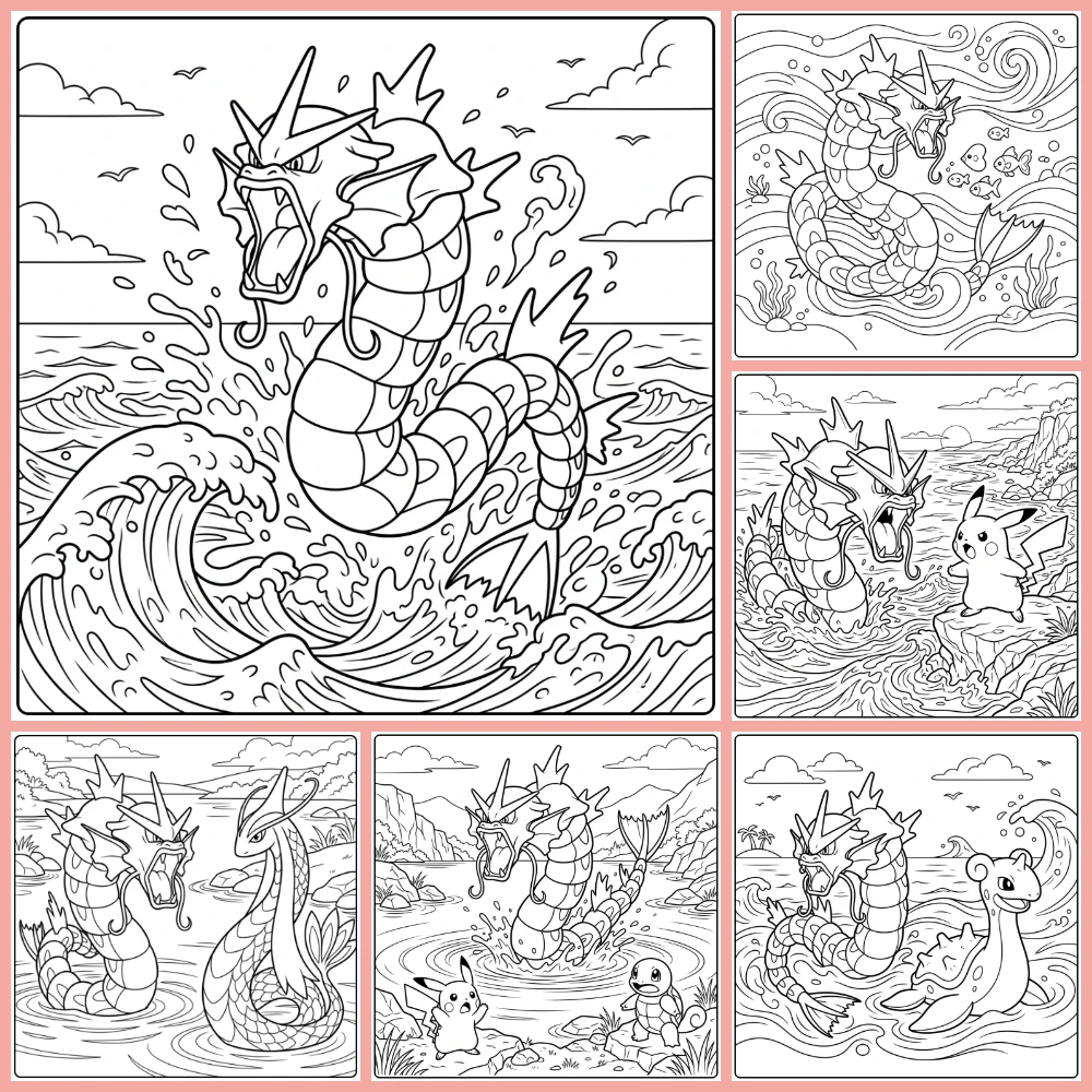 Gratis Gyarados Kleurplaten Om Te Printen PDF