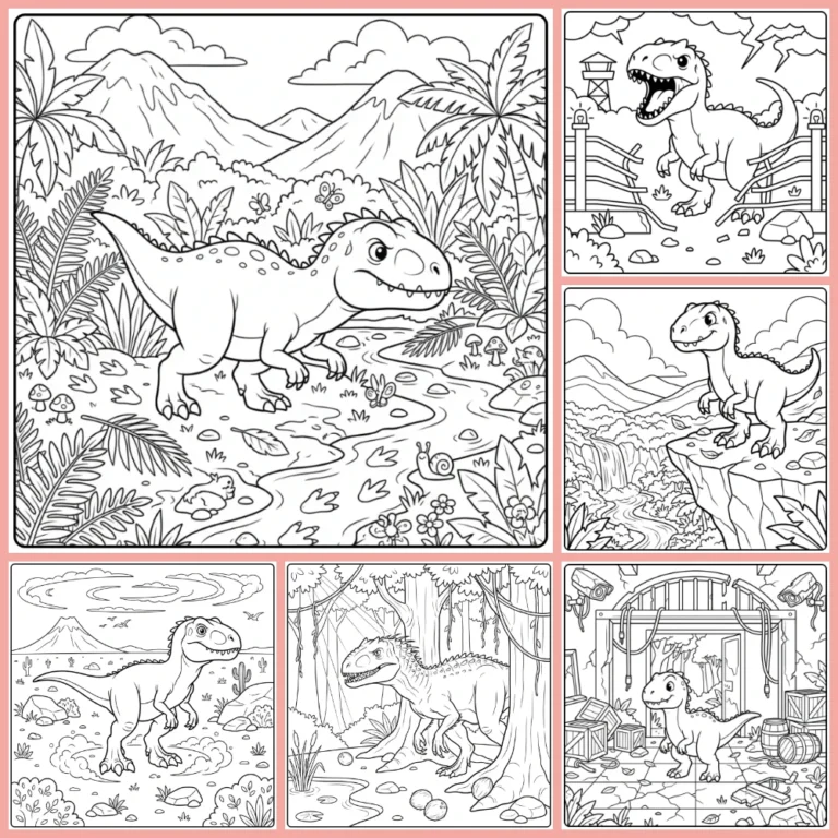 Gratis Indominus Rex Kleurplaten Om Te Printen PDF