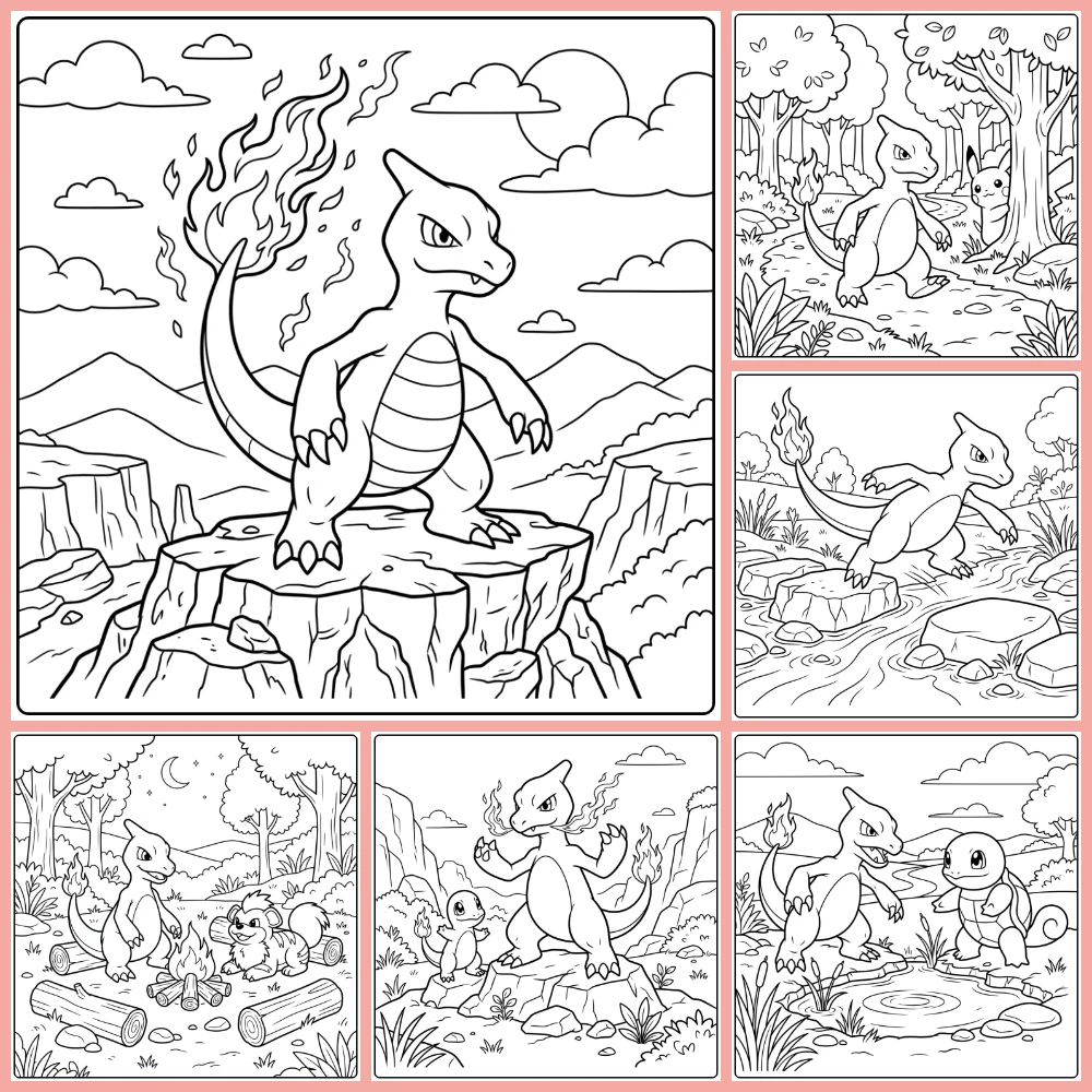 Gratis Kleurplaten Charmeleon Om Te Printen PDF