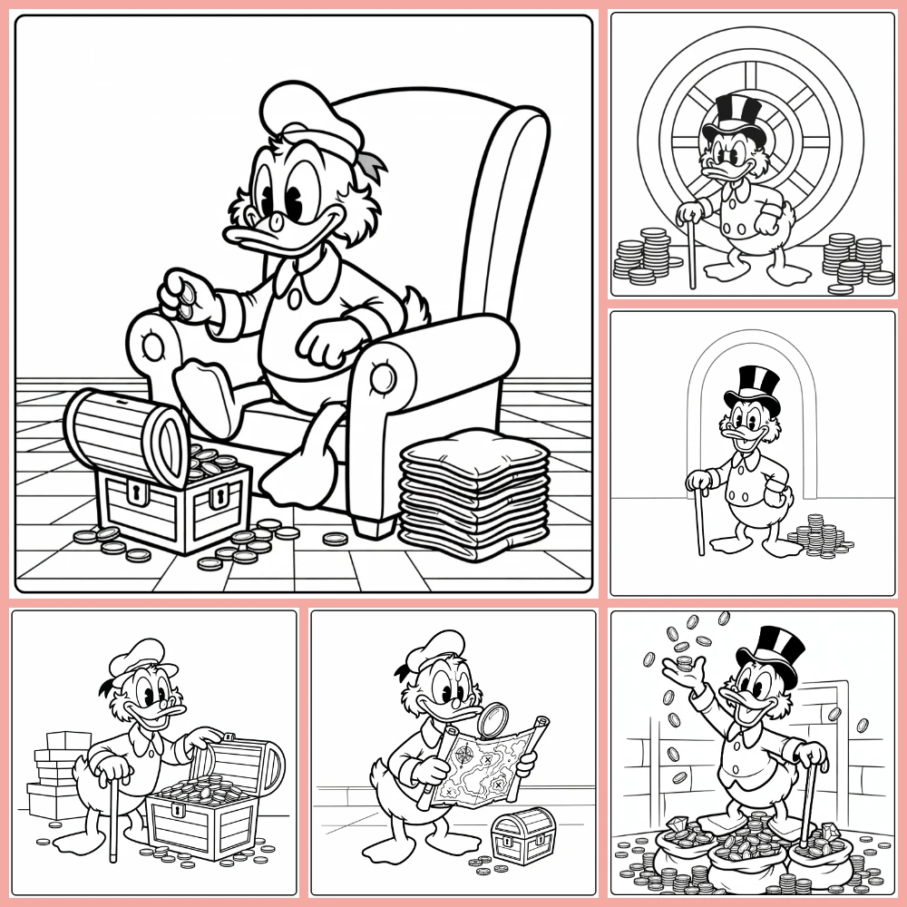 Gratis Kleurplaten Dagobert Duck Om Te Printen PDF