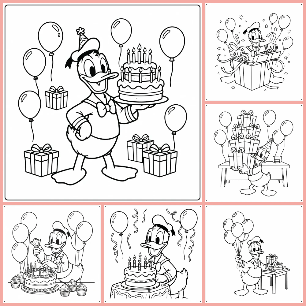 Gratis Kleurplaten Donald Duck Verjaardag Om Te Printen PDF Voor Alle