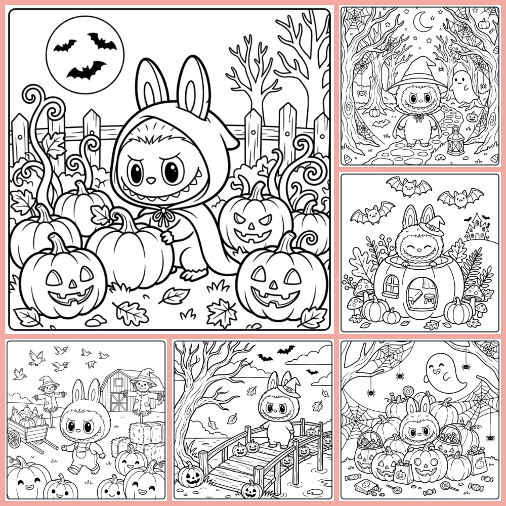 Gratis Kleurplaten Halloween Labubu Om Te Printen PDF