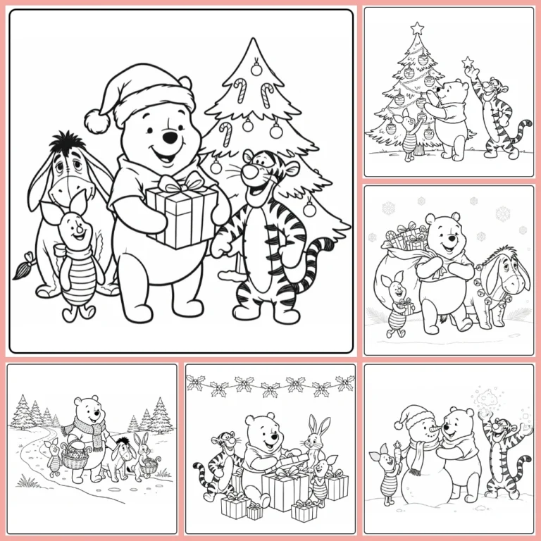 Gratis Kleurplaten Ưinnie The Pooh Kerst Om Te Printen PDF