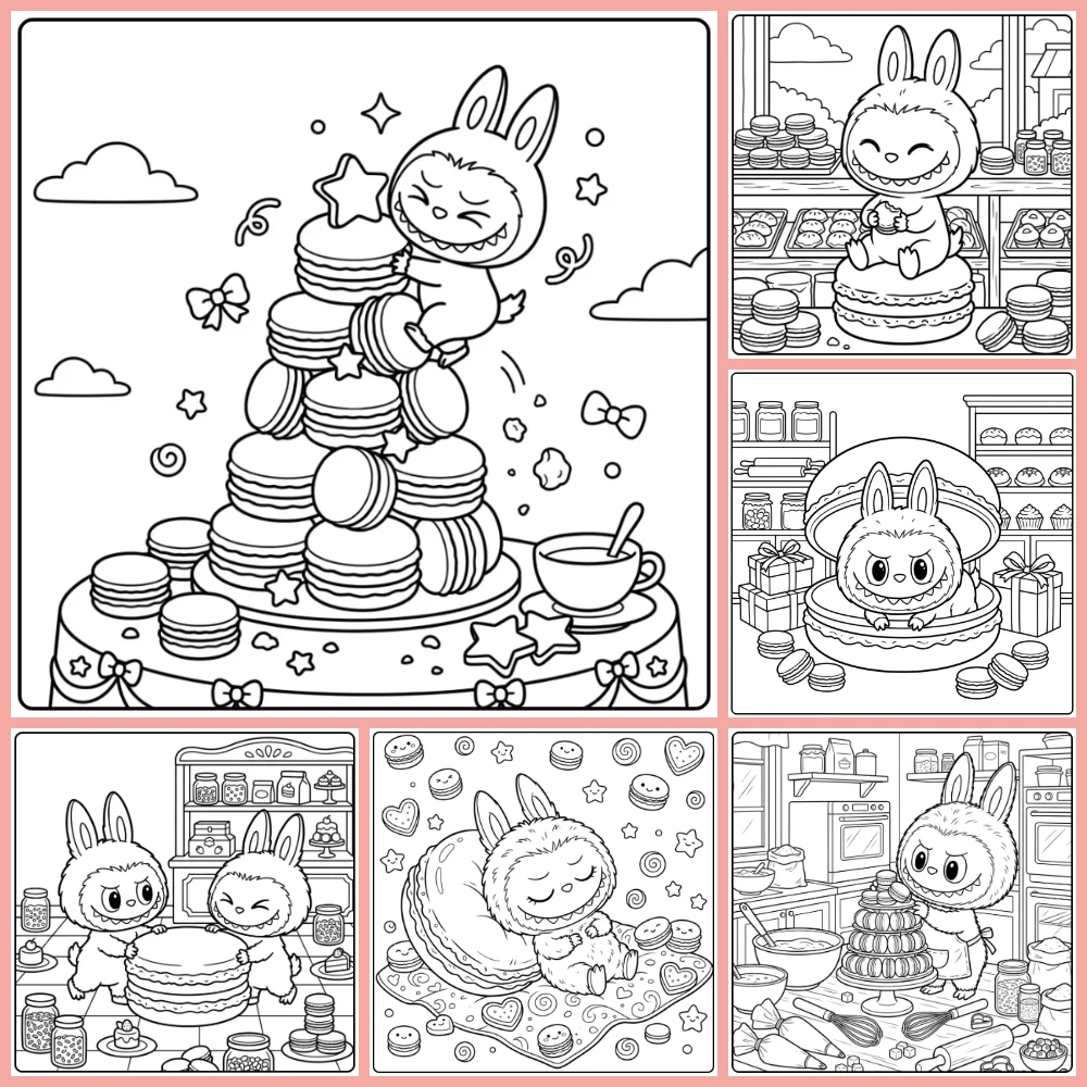 Gratis Kleurplaten Labubu Macaron Om Te Printen PDF