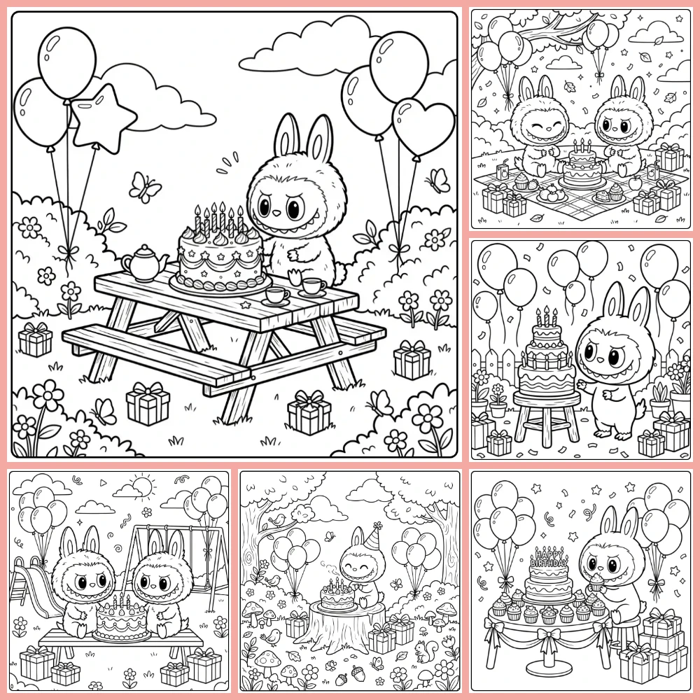 Gratis Kleurplaten Labubu Verjaardag Om Te Printen PDF