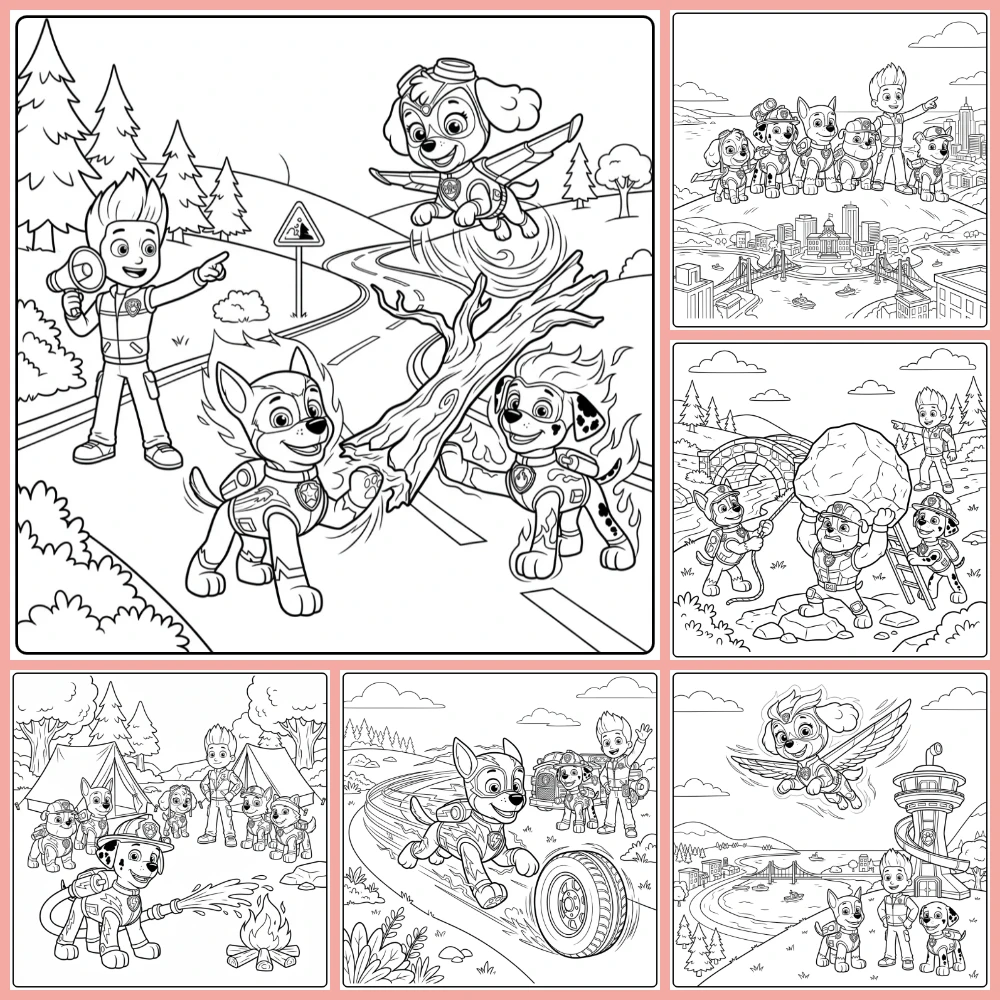 Gratis Kleurplaten Paw Patrol Mega Pups Om Te Printen PDF