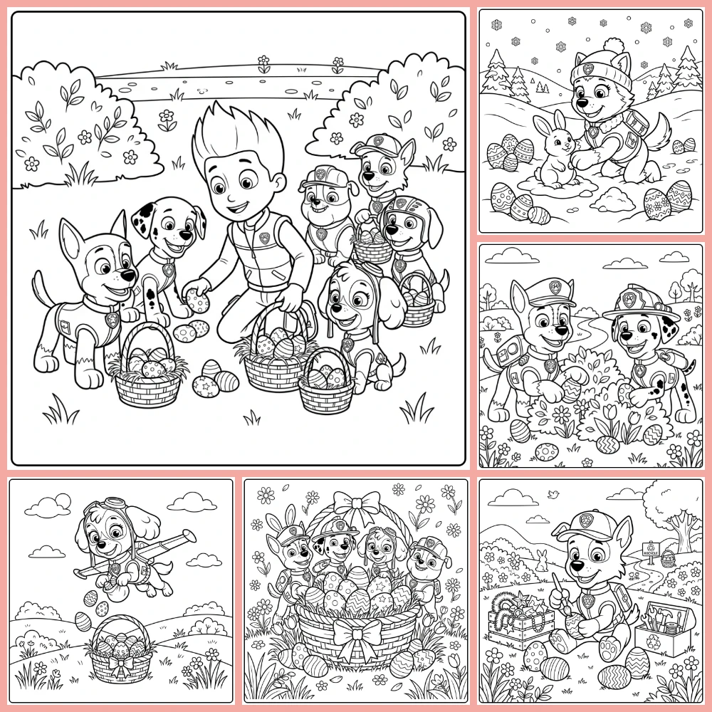 Gratis Kleurplaten Paw Patrol Pasen Om Te Printen PDF