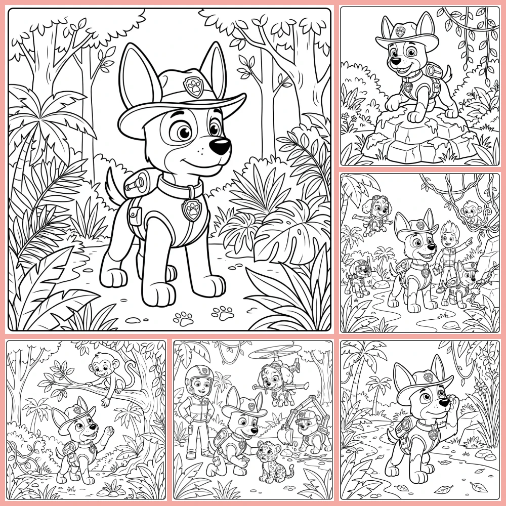 Gratis Kleurplaten Paw Patrol Tracker Om Te Printen PDF Voor Alle