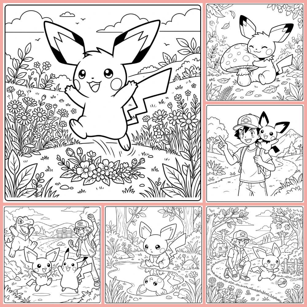 Gratis Kleurplaten Pichu Om Te Printen PDF Voor Alle