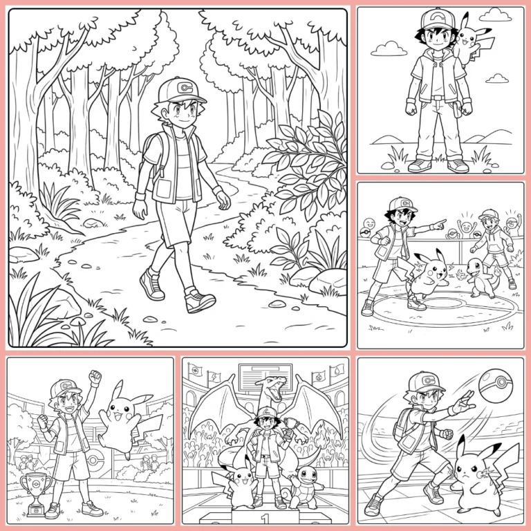 Gratis Kleurplaten Pokemon Ash Om Te Printen PDF