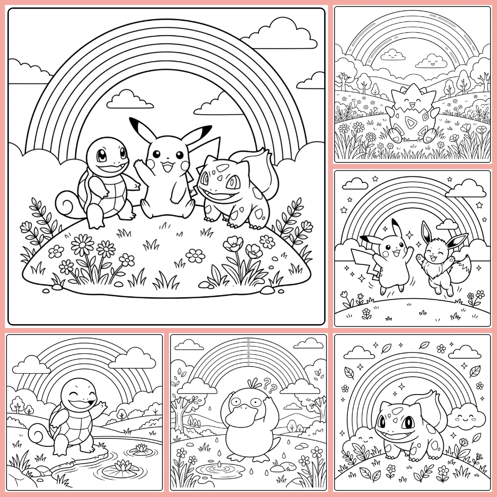 Gratis Kleurplaten Pokemon Regenboog Om Te Printen PDF