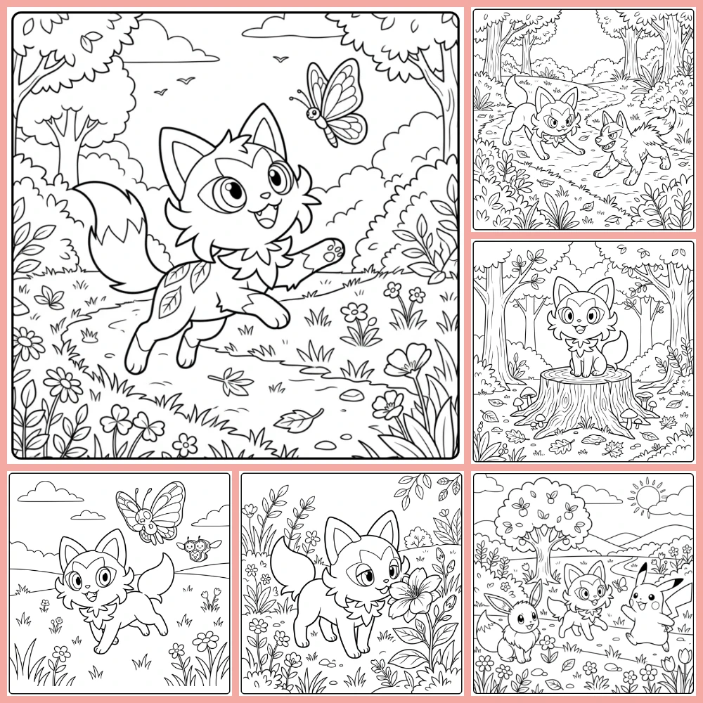 Gratis Kleurplaten Sprigatito Om Te Printen PDF