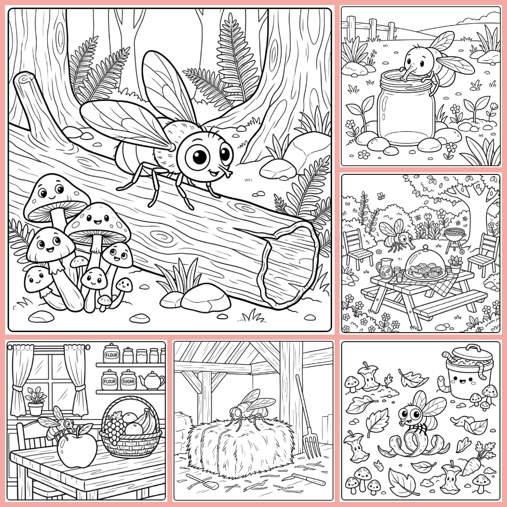 Gratis Kleurplaten Vlieg Om Te Printen PDF Voor Alle