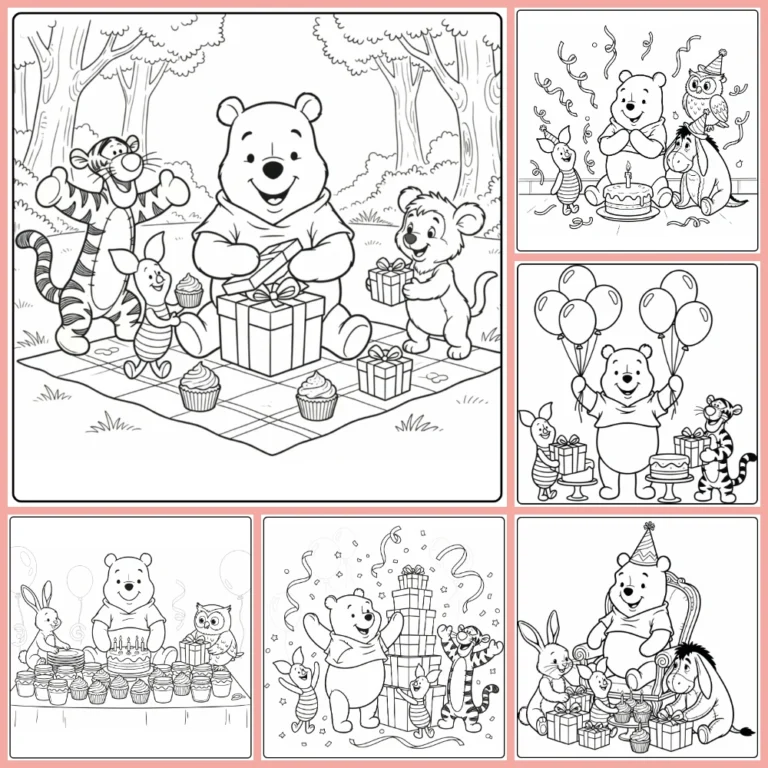 Gratis Kleurplaten Winnie The Pooh Verjaardag Om Te Printen PDF