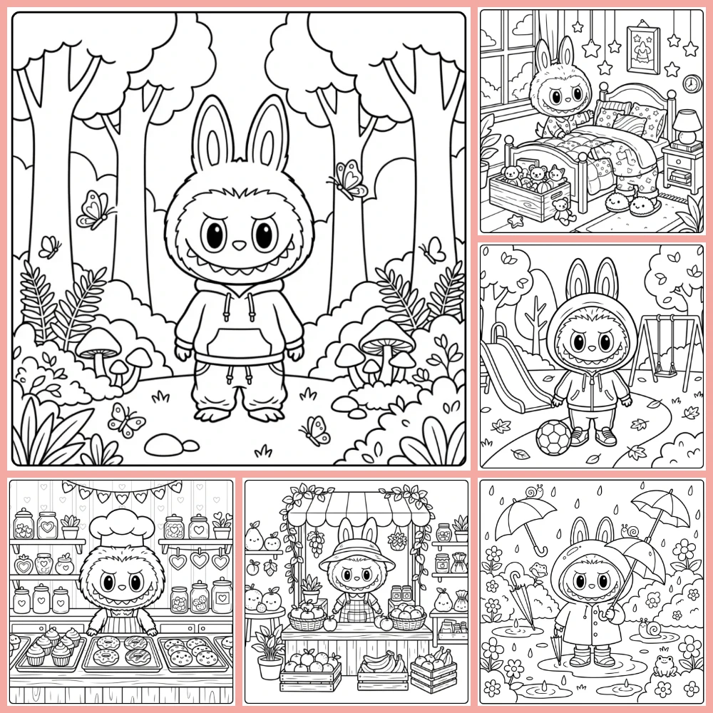 Gratis Labubu Kleurplaten Met Kleren Om Te Printen PDF