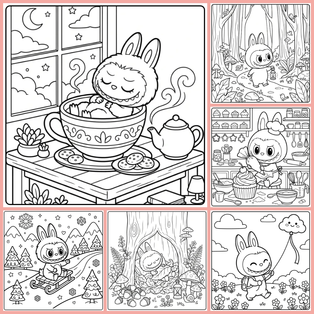 Gratis Labubu Kleurplaten Om Te Printen PDF