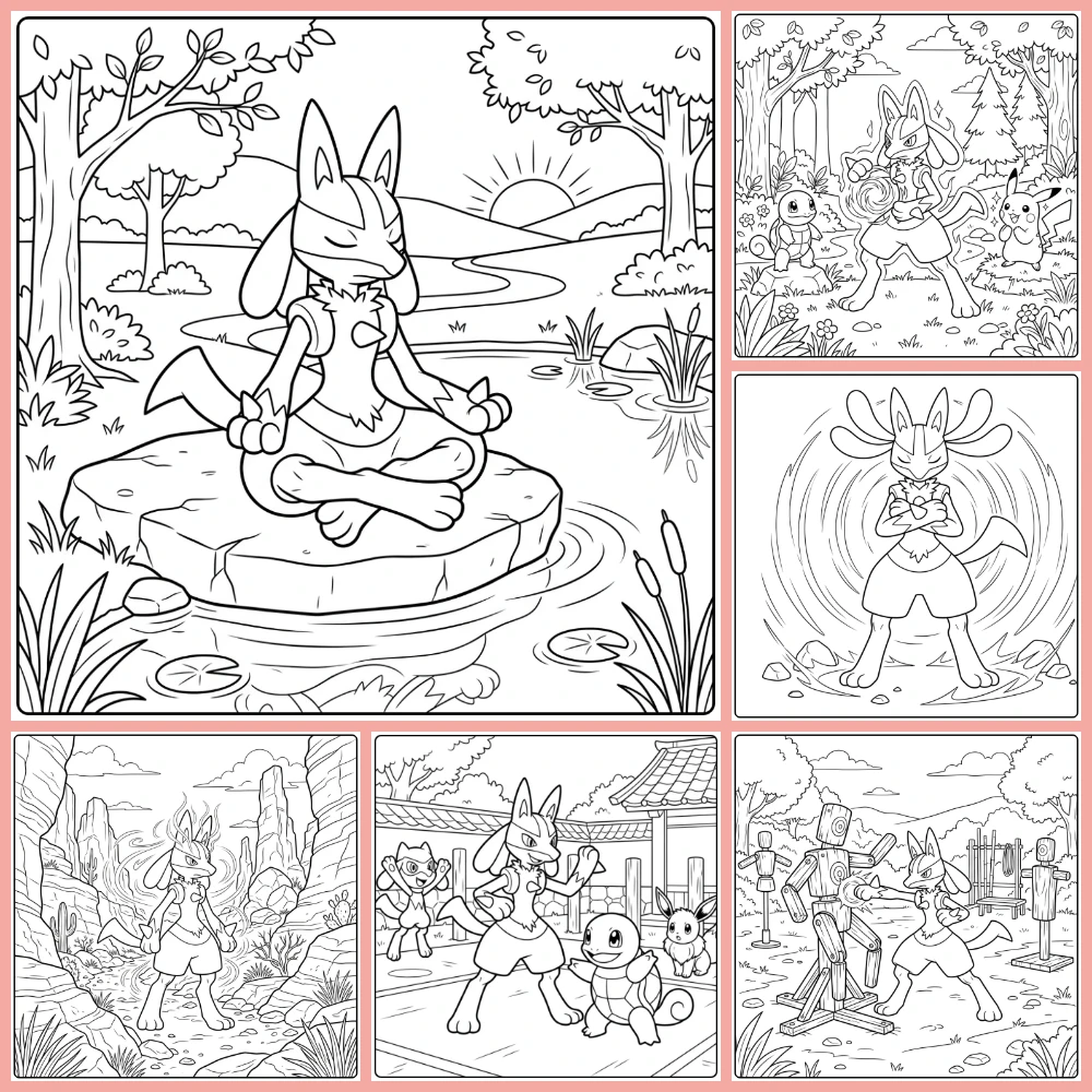 Gratis Lucario Kleurplaten Om Te Printen PDF