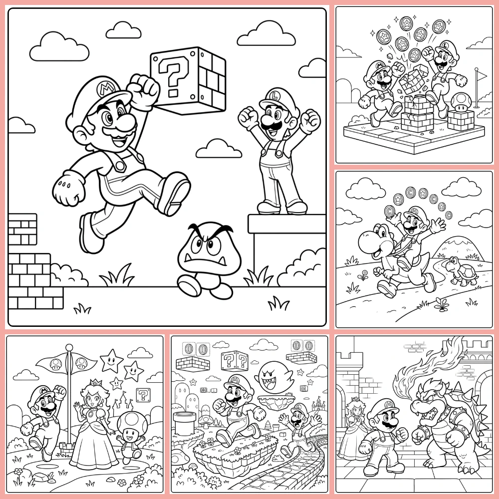 Gratis Mario Kleurplaten Om Te Printen PDF Voor Alle