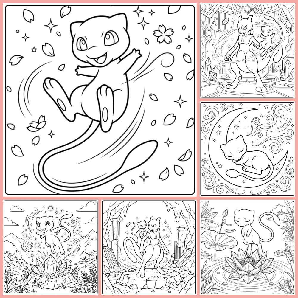 Gratis Mew Kleurplaten Om Te Printen PDF Voor Alle