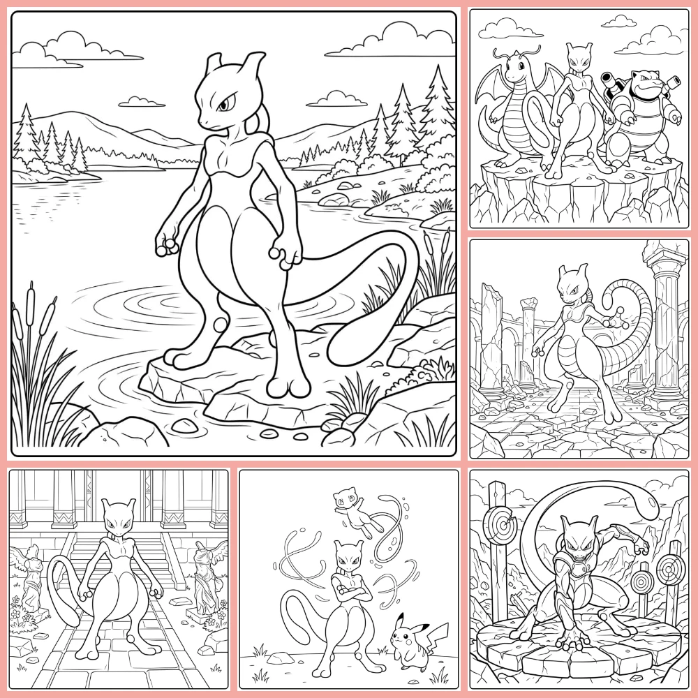 Gratis Mewtwo Kleurplaten Om Te Printen PDF Voor Alle
