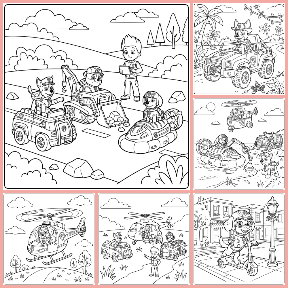 Gratis Paw Patrol Auto Kleurplaten Om Te Printen PDF Voor Alle