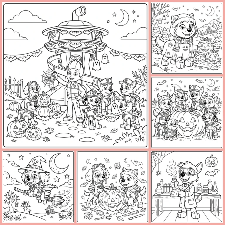 Gratis Paw Patrol Halloween Kleurplaten Om Te Printen PDF