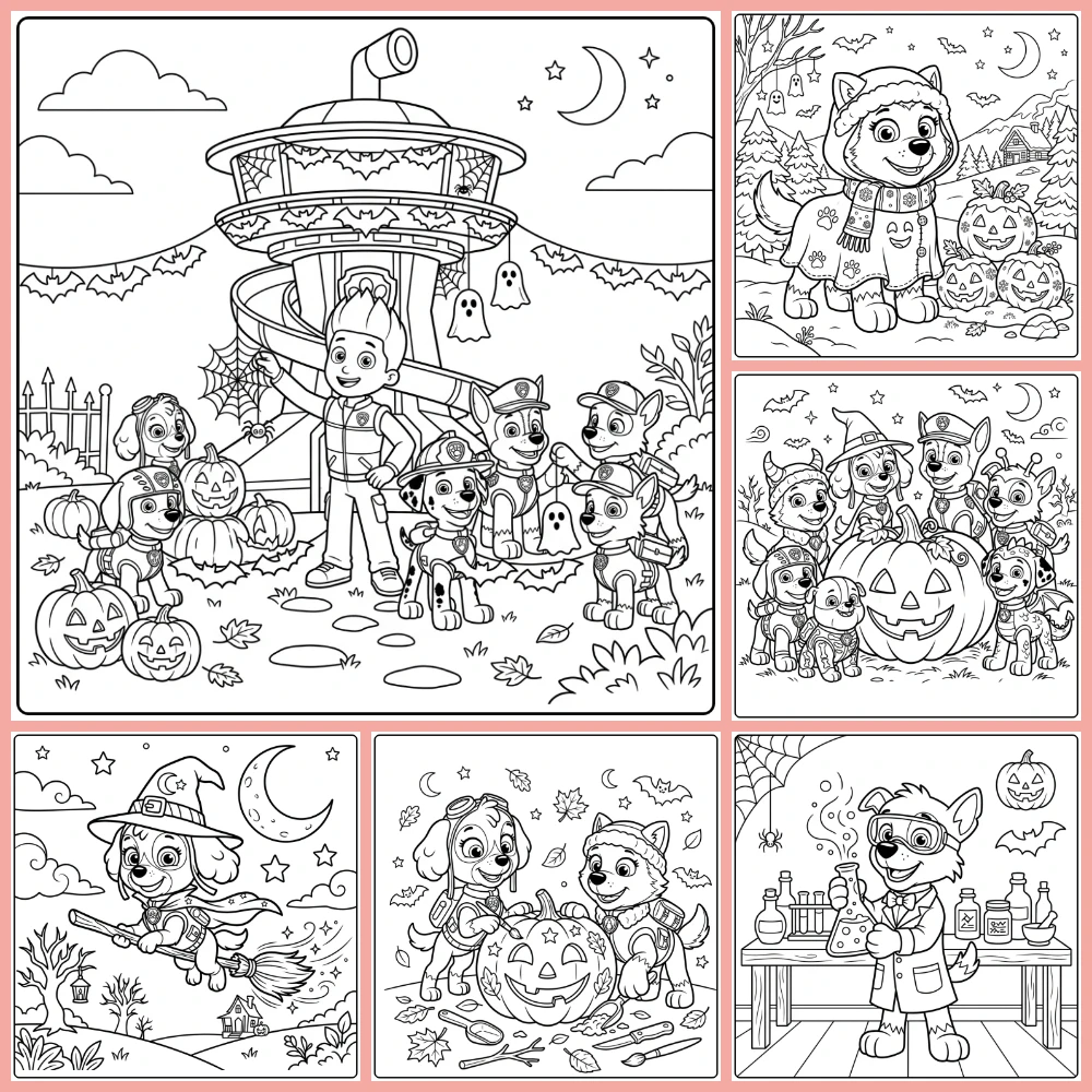 Gratis Paw Patrol Halloween Kleurplaten Om Te Printen PDF