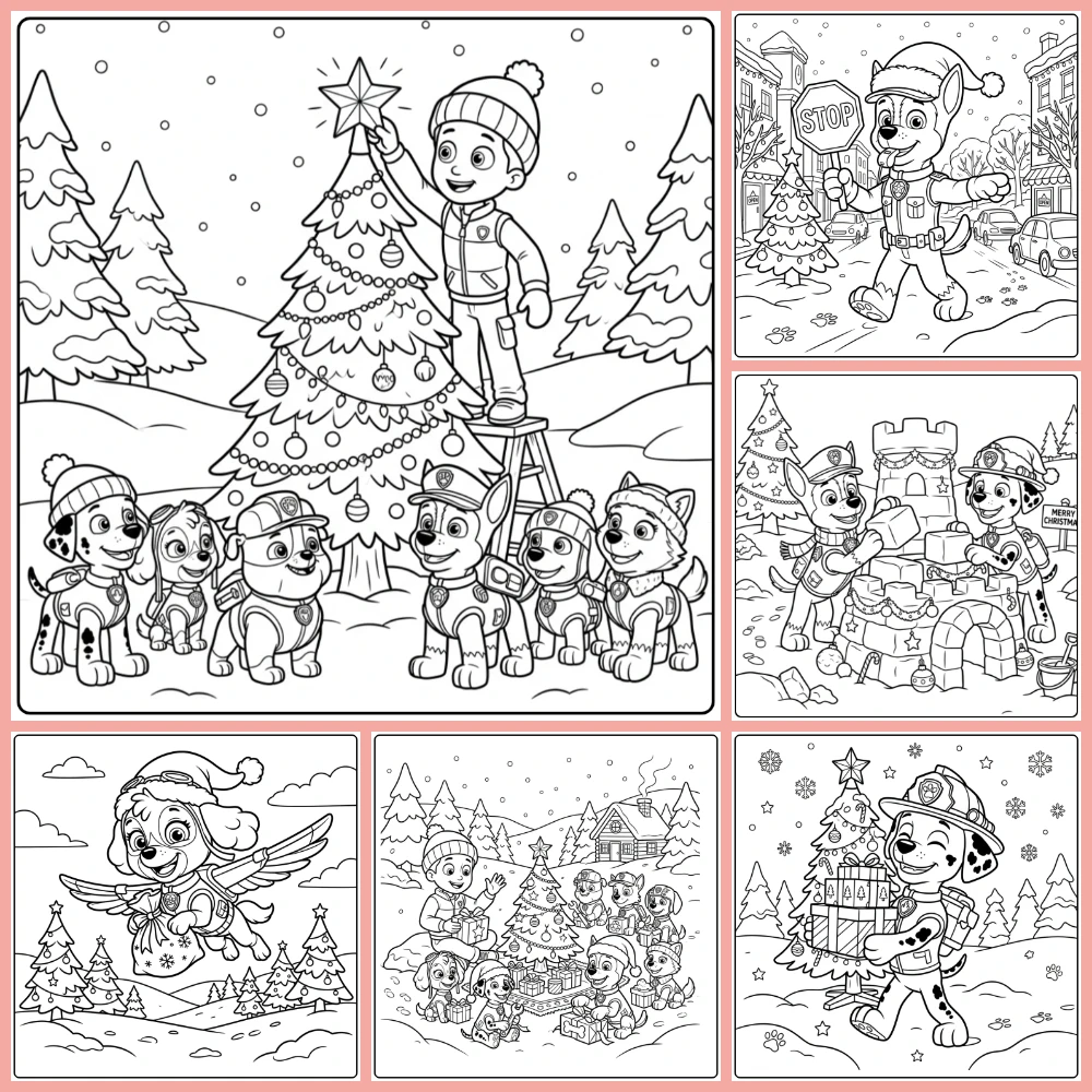 Gratis Paw Patrol Kerst Kleurplaten Om Te Printen PDF