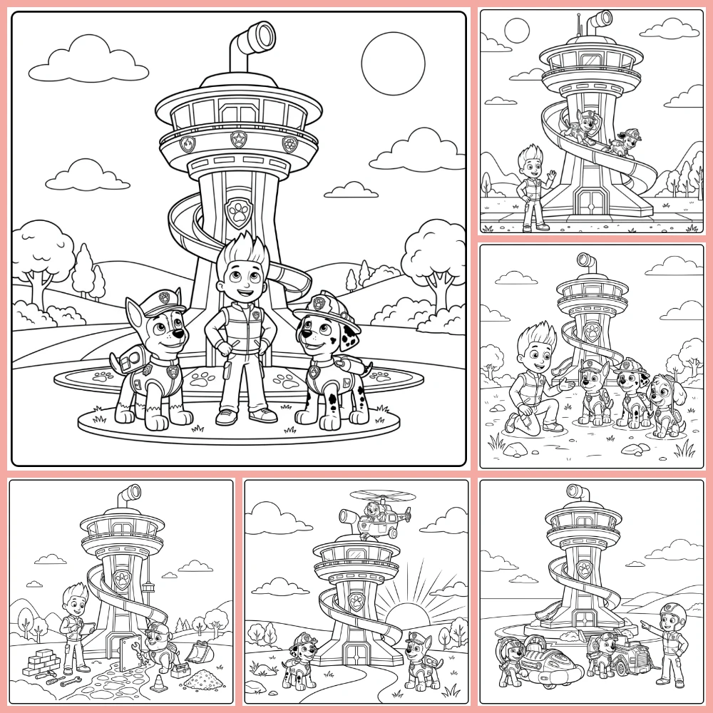 Gratis Paw Patrol Uitkijktoren Kleurplaten Om Te Printen PDF Voor Alle