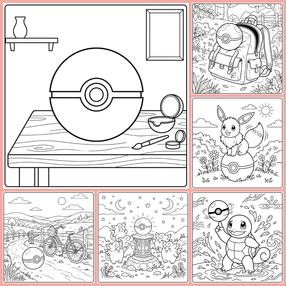 Gratis Pokemon Bal Kleurplaten Om Te Printen PDF Voor Alle