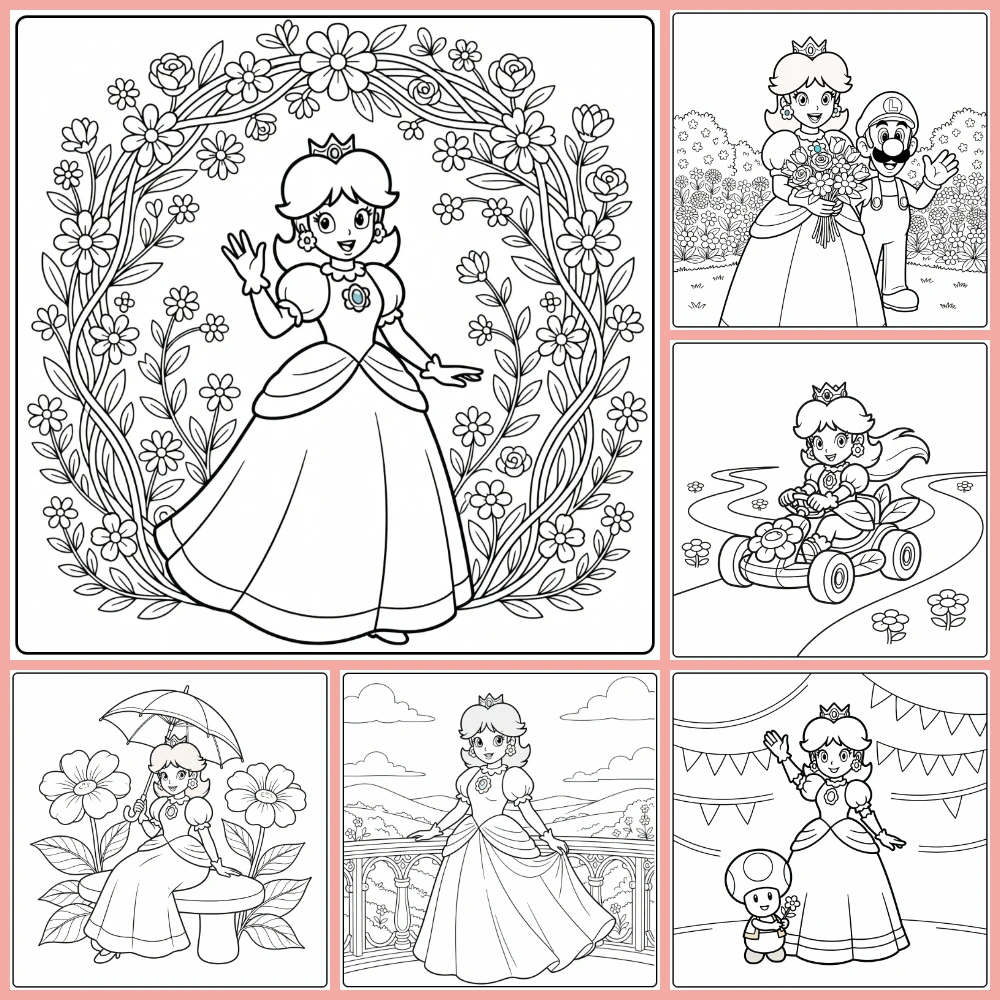Gratis Princess Daisy Kleurplaten Om Te Printen PDF