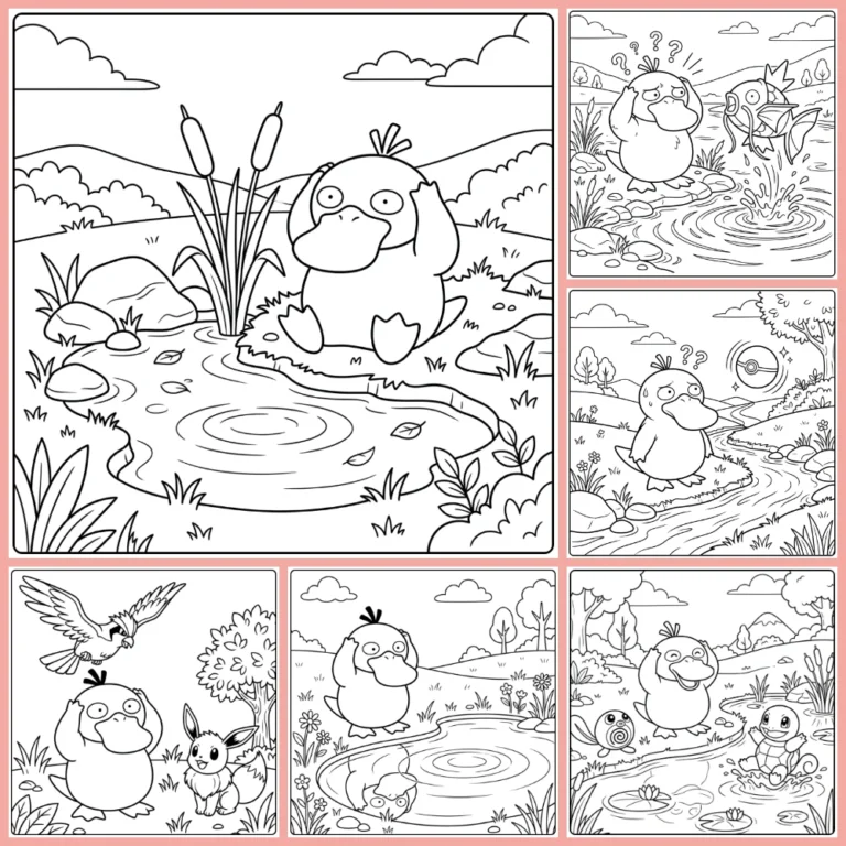 Gratis Psyduck Kleurplaten Om Te Printen PDF