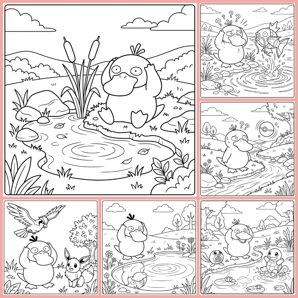 Gratis Psyduck Kleurplaten Om Te Printen PDF